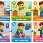 Getting Dressed Visual Learning Set: 6 Steps to Help Your Child Build