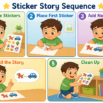 Secuencia de la historia con stickers: Una actividad divertida para aprender jugando