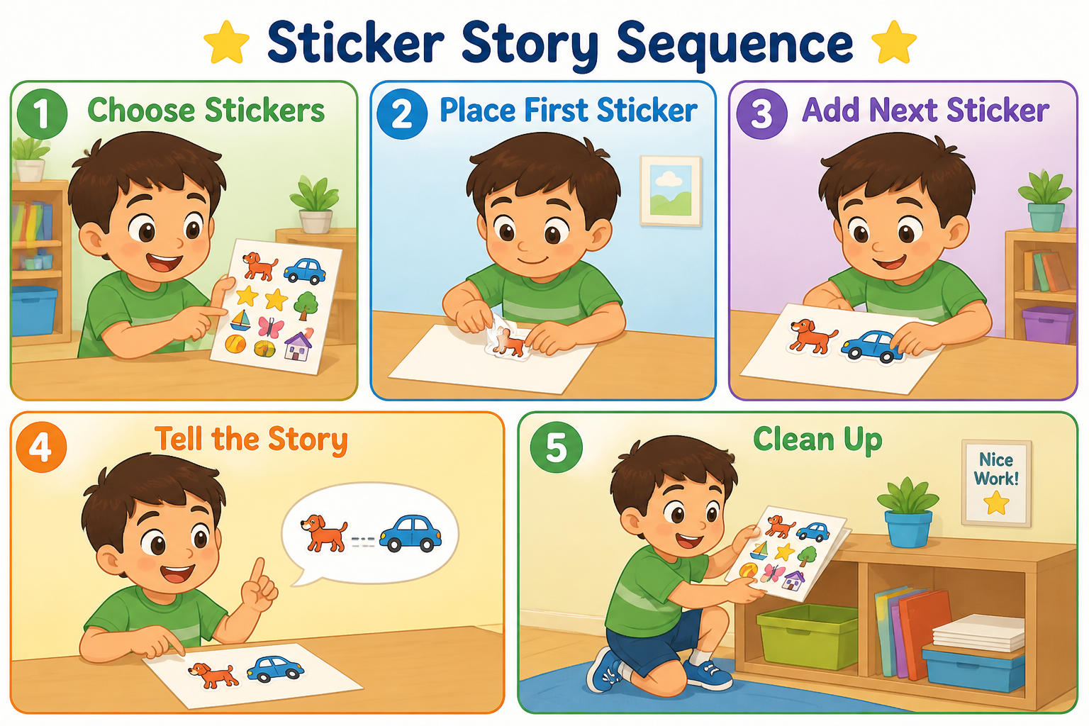 Sticker Story Sequence: A Fun Learning Through Play Activity